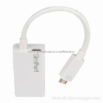 SlimPort to HDMI Adapter, Connect Your Notebook and Mobile Phone, Supports HDCP 1.3